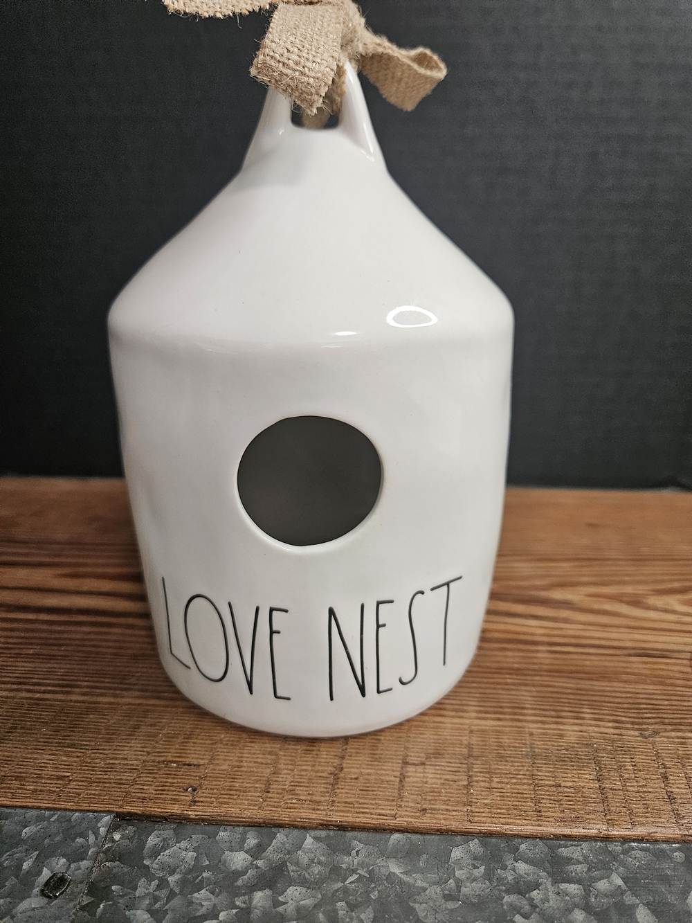 Rae Dunn White 'Love Nest' Ceramic Birdhouse Home Accent